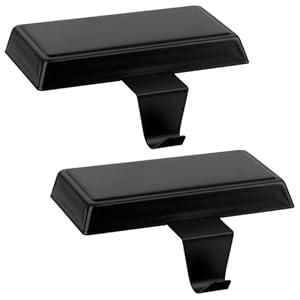 2 Pack Black Christmas Stocking Holders for Mantle, Classic Stocking Hooks Metal Clips for Mantel, Stocking Hooks, Wreath Clips, Fireplace Mantle Christmas Holiday Decorations