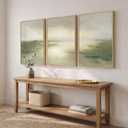 Large Framed Sage Green Abstract Landscape Wall Art, Set of 3 Each 20x30 In, 20" W x 30" H x 3pcs