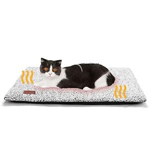 Self Warming Cat Bed Self Heating Cat Dog Mat Extra Warm Thermal Pet Pad for Indoor Outdoor Pets with Removable Cover Non-Slip Bottom Washable Non Electric