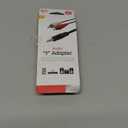 GE Audio Y Adapter Cable, 6 Feet, 3.5mm Male to RCA Male, Works with All Brands, Smart Phones, Stereo, Computer, Black, 33568