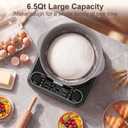 Electric Dough Mixer with Ferment Function, 6.5QT Stand Dough Maker, Dough Kneading Machine with 304 Stainless Steel Bowl, Removable Lid & Knob Control, Ideal for Pizza, Pasta, Bread - Onyx Black
