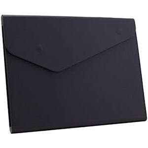 Enyuwlcm PU Leather A4 File Folder Document Holder Waterproof Portfolio Envelope Folder Case with Invisible Magnetic Closure Black