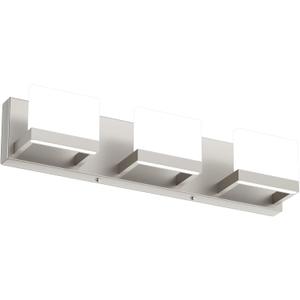 Tipace 3 Lights LED Modern Vanity Light Brushed Nickel Bathroom Lighting Fixture Up and Down Bathroom Wall Light Over Mirror(White Light 6000K)
