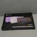 SABLUTE Wireless Keyboard and Mouse Combo, 9 Backlit Effects, Large Print, Wrist Rest, Phone Holder, 2.4G Lag-Free Ergonomic Keyboards, KM22 MAX Rechargeable Easy to See Set for Computer, Laptop, PC (Textured Black)