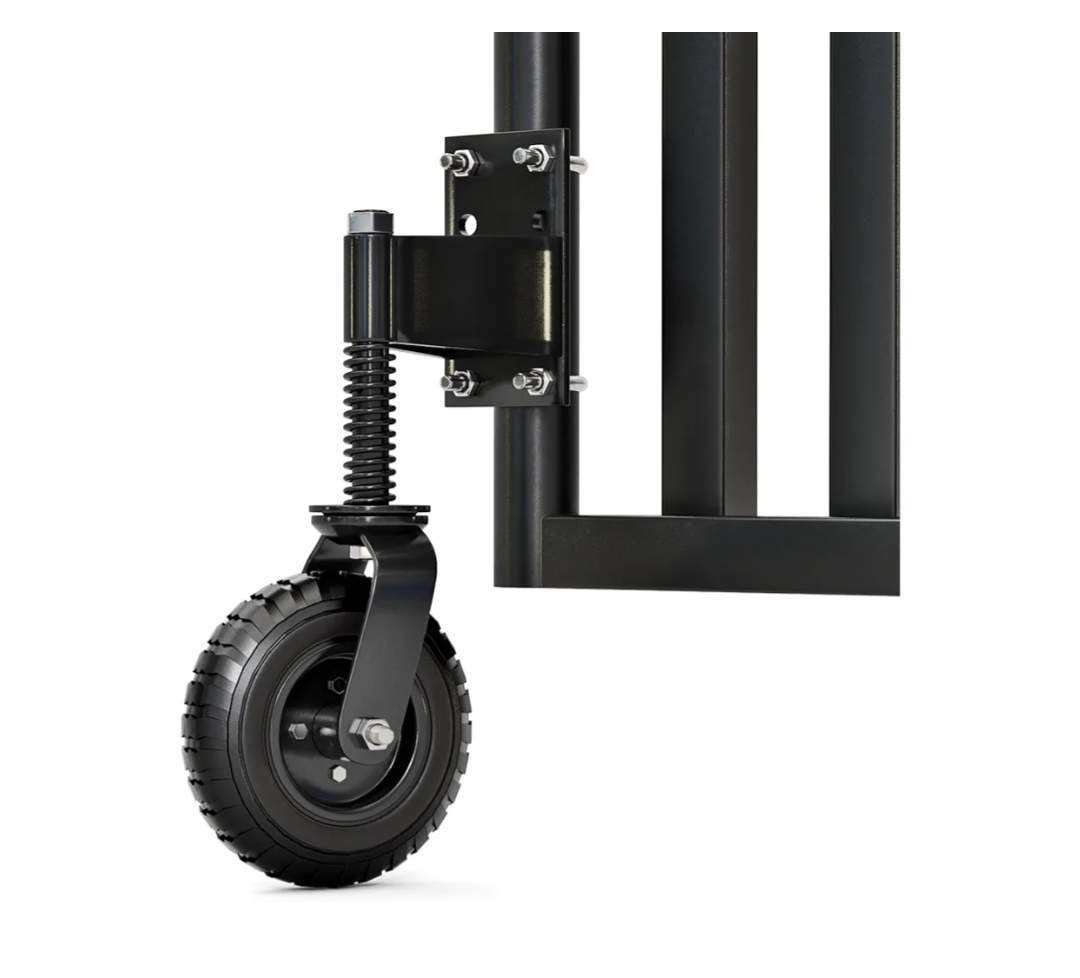 Heavy Duty Fence Gate Wheel - 8-inch Gate Wheels for Wooden or Metal Tube Gate - Prevent Sagging - Durable & Easy to Install - Caster Wheel with Suspension - Smooth Support for Swing or Rolling Gate