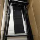 Tall Directors Chair Foldable 46'', Makeup Chair Black for Makeup Artist, 250lbs Capacity Solid Hardwood,Black