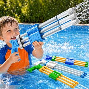 4 Pack Water Guns for Kids Adults, Summer Outdoor Water Toys Swimming Pool Game, Beach Water Game Fighting Play Pool Toys for Boys Girls Kids Ages 4-8, 8-12