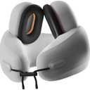 EVERY THINK Travel Pillow - Memory Foam Neck Pillow, Noise Cancelling Neck Airplane Pillow for Long Flight, 360º Support Plane Pillow, Machine Washable Flight Pillow (Gray)