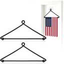 HOOSUN Garden Flag Hanger Holder for Outside,12 x 18 Garden Flag Hanger Stand for Wall Door Decorative Flags,Premium Wall Hanging Banner Hangers for Front Door Windows Halloween Decorations(2 Pack)