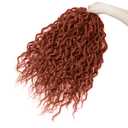 8Packs Faux Locs Crochet Hair 24Inch Crochet Locs,Ginger Soft Locs With Curly Ends Boho Faux Locs Crochet Hair for Black Women (Size: 24 Inch (Pack of 8)