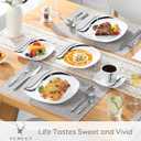 8 x VEWEET, Series Fiona, 30-Piece Dinnerware Sets for 6, White Dishes Set with Black and Gray Stripes, Porcelain Dinner Set Including Dessert Plates, Soup Plates, Dinner Plates, Cups & Saucers