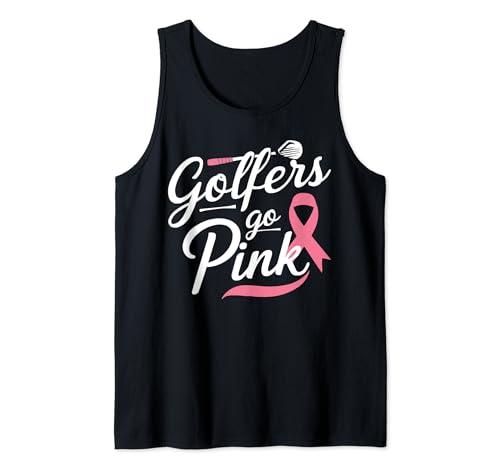 Golf Breast Cancer Awareness Month Golfer Pink Ribbon Tank Top Large Golf Breast Cancer Awareness Month Golfer Pink Ribbon Tank Top Large