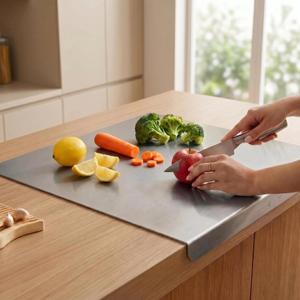 Stainless Steel Cutting Board, 19.7"L x 15.7"W