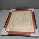 16x20 Diploma Frame for 14x17 Certificate/Document/Picture with Double Mat(Black and Red),Wood Degree Frame, Black with Gold Side,UV Protection Acrylic,Wall hanging