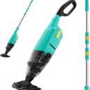 Pool Vacuum for Above Ground Pool  Rechargeable Cordless Pool Vacuum Cleaner with Telescopic Pole, 20Gal Powerful Suction, 90Min Run Time, Ideal for Spa, Hot Tub, Debris, Sand (Green)