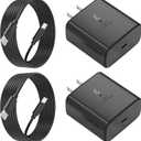 [2 Pack] 45W Super Fast Charger Type C USB-CAndroid Phone Fast Charging Replacement for Samsung Galaxy S25/S25 Ultra/S25+/S24 Ultra/S24/S24+/S23 Ultra/S23/S22/S20/S21/Note 10,Galaxy Tab, 6ft C Cable
