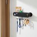 Geyecete Dog Leash Holder for Wall Dogs Hooks for Wall Pet Stuff Organizer with Shelf Storage, Key Holder, Hangers Organizer Rack for Dog Leashes etc