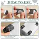 Honoson 8 Pcs Self Adhesive Caster Wheels Appliance Rollers Appliance Sliders for Kitchen 360 Swivel Universal Wheel Mini Small Kitchen (Clear Black White with 1 Steel Ball Style)