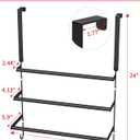 Over The Door Towel Rack,Towel Rack with Hooks for Door Hanging, Door Towel Bar, Over Door Towel Racks for Bathroom (Black)
