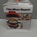 Hamilton Beach Breakfast Sandwich Maker with Egg Cooker Ring, Customize Ingredients, Perfect for English Muffins, Croissants, Mini Waffles, Perfect White Elephant Gifts, Red (25476) (Single)