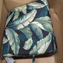 ARDEN Outdoor Midback Chair Cushion, 18 x 16.5, Water Repellent, Fade Resistant 18 x 16.5, Onyx Cebu