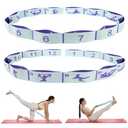 Elastic Yoga Stretching Strap with Loops,CEILIWEN Stretch Straps For Physical Therapy,Pilates Stretch Band, Elastic Exercise Bands,Leg Stretching Strap, Stretch Resistance Bands For Exercise(12 LOOPS)