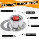 Hub Cap 3434024 Aluminum Hubcaps for Trailer Axle with Extra 4 Rubber Plugs and Gaskets Replaces Stemco 343-4024(Pack of 4), 4 PCS
