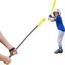 DeeHai Baseball Hitting Stick,Batting Practice Equipment for Baseball and Softball,Extended Handlebar with Grip Strap,Ideal One-on-One Baseball Training Equipment
