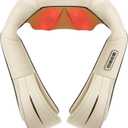 Nekteck Shiatsu Neck Massager with Heat for Pain Relief Deep Tissue, 2026 Upgraded 3D Back Shoulder Kneading Massage Pillow, Relaxation Gifts for Him Her Mom Dad Mother's Day, Beige (NOT Cordless)