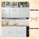 6pcs Bow Shape Cabinets Knobs, Brass Bow Furniture Door Pulls Vintage Gold Drawer Knobs Decorative Bow Dresser Handle Gold Bow Hardware for Dresser Home Kitchen Cupboard Drawer Wardrobe Pulls