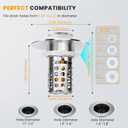 BOTEMY 3 in 1 Bathroom Sink Drain Strainer,Brass Bullet Core Pop Up Sink Stopper with Removable Stainless Steel Drain Basket Hair Catcher,Sink Stopper for 1.02"-0.2" Drain Holes,2 PCS