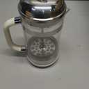 BAYKA French Press Coffee Maker, Large 304 Stainless Steel Coffee Press, Cold Brew Heat Resistant Thickened Borosilicate Coffee Pot for Camping Travel Gifts, 34 Ounce, Dark Pewter