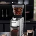 Aromaster Burr Coffee Grinder with 48 Gind Settings, Conical Coffee Bean Grinder for Home Use,Stainless Steel,40 Seconds Adjustable Timer,Anti-static,Easy to Clean with Brush