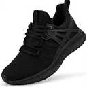 Abboos Womens Sneakers Running Sport Aerobics Shoe Fashion Workout Athletic Casual Walking Shoes for Women Black Size 8