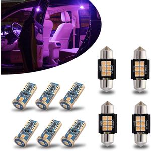 iBrightstar 31mm DE3175 DE3021 194 168 T10 LED Bulbs 3030 Chipset Error Free for Car Truck Interiors Dome Map Door Courtesy License Plate Lights pack of 10, Purple