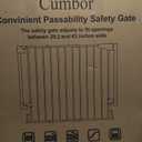 Babelio 31.5-55" No Bottom Bar Baby Gate Extra Wide, 2-in-1 Auto Close Dog Gate for The House, Stairs and Doorways, with Large Walk Thru Door, Grey