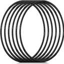 Shappy 6 Pcs Exercise Hoop Detachable Adjustable Plastic Toy Playground Toys Colored Hoop Circles for Teens Games Gymnastics Dog Agility Equipment Party Decor (23 Inch, Black)