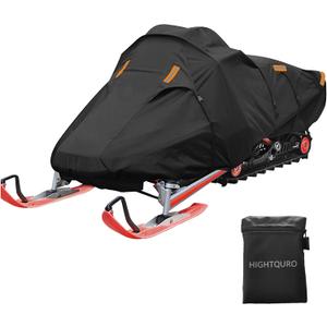 Snowmobile Cover Trailerable Universal Snowmobile Protective Cover Waterproof and UV Protection Snowmobile Storage Heavy Duty (Fits Length 130"x 51"x 48")