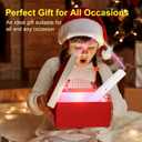 2 x LED Note Board with Colors, Rechargeable 17-Inch Doodle Glow 9-Mode Light Up Desk Sign Letter Message Memo Drawing Dry Erase Board for Classroom/Home Decor/Office/Gifts, 5 Markers