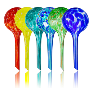 Plant Watering Globes Set of 6  Small Glass Self Watering Bulbs Up to 5 Days of Irrigation  for Indoor & Outdoor Plants  Multicolor, Automatic, Glass Watering Bulbs for Daily Use, Watering Devices
