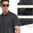 TELALEO 4/5 Pack Mens Polo Shirts Quick Dry Short Sleeve Golf T Shirt Performance Moisture Wicking Casual Workout (L)