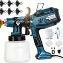 Paint Sprayer, 1250W Electric Paint Sprayer 6 Copper Nozzles 3 Patterns 47oz (1400ml) Large Capacity with LED Easy to Clean, Paint Sprayer for House Painting Furniture Walls Fence Cabinets DIY