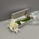 24 Pcs White Artificial Calla Lily Flower White Fake Silk Flowers Real Touch for Wedding Bouquet Office Home Kitchen Decor