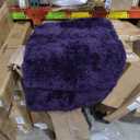 MIULEE Dark Purple Large Bathroom Rugs Soft Microfiber Bath Mat 24x36 Inch