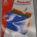 Pendaflex Recycled Hanging Folders, Letter Size, Assorted Colors, 1/5-Cut Adjustable Tabs, 25 Per Box (81663) Red