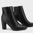 DREAM PAIRS Women's Chunky Heel Ankle Booties Pointed Toe Short Boots, Size 9.5