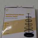 6 Tier Rotating Jewelry Organizer Stand, 230 Holes Earring Holder Organizer for Women Girls, Spinning Earring Tree with Ring Holder, Wide Base for Bracelets Watches Lipstick