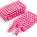 Mr. Pen- Wooden Clothes Pins, Natural Wood, 50 Pack, 2.9 Inch, Pink, Rust Resistant Clothes Pins for Hanging Clothes, Mother's Day Decoration