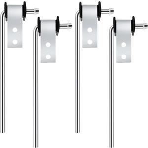 4 Pcs Heavy Duty Exhaust Hanger Rod Muffler Hanger Universal Use Exhaust Hanger Removal Tool Bracket Hanger Exhaust System Hanger Automotive Replacement Hangers Bracket, 3/8 Rod 10 Long