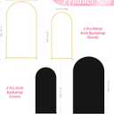 Wokceer Wedding Arch Backdrop Stand and Cover Set of 2 Metal Arch Stand with Arch Cover Black 7.2FT, 6FT for Birthday Party Wedding Ceremony Bridal Baby Shower Event Decor